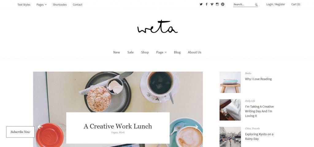 WordPress-Themes: wordpress blog theme installieren weta